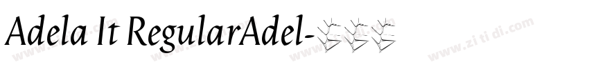 Adela It RegularAdel字体转换